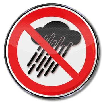 Do not use this device when it is wet or raining Stock Illustration