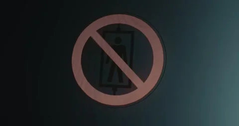 Do Not Use Elevator prohibition sign Stock Footage 314573139