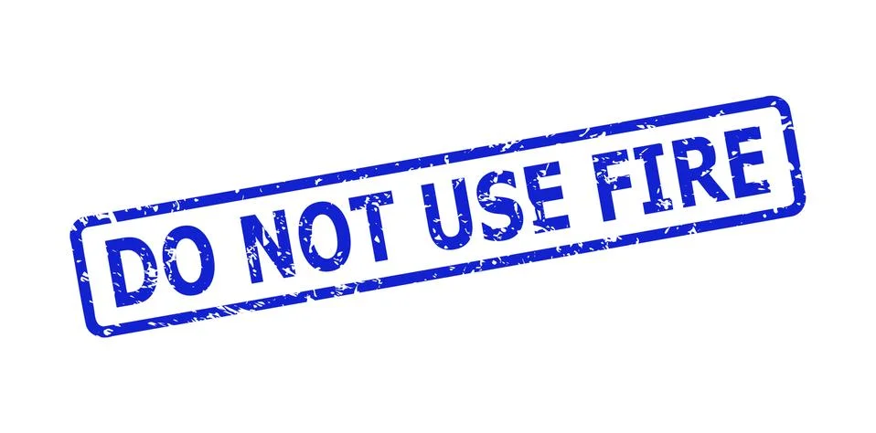 DO NOT USE FIRE Watermark with Grunged Texture and Rounded Rectangle Frame Stock Illustration