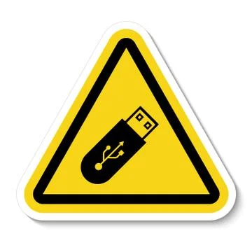 Do Not Use Flash Drive Symbol Sign Isolate On White Background,Vector Illustr Stock Illustration