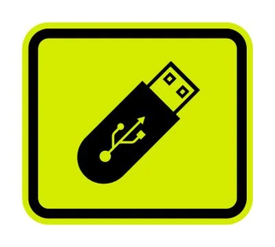Do Not Use Flash Drive Symbol Sign Isolate On White Background,Vector Illustr Stock Illustration