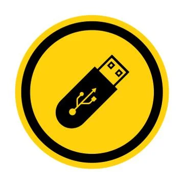 Do Not Use Flash Drive Symbol Sign Isolate On White Background,Vector Illustr Stock Illustration