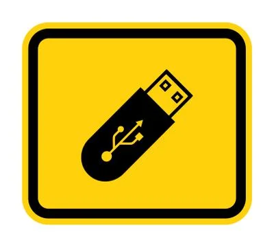 Do Not Use Flash Drive Symbol Sign Isolate On White Background,Vector Illustr Stock Illustration
