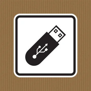 Do Not Use Flash Drive Symbol Sign Isolate On White Background,Vector Illustr Stock Illustration