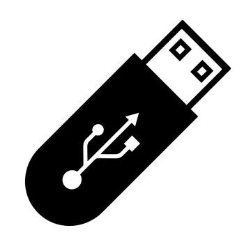 Do Not Use Flash Drive Symbol Sign Isolate On White Background,Vector Illustr Stock Illustration