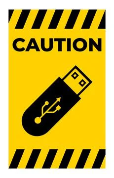 Do Not Use Flash Drive Symbol Sign Isolate On White Background,Vector Illustr Stock Illustration