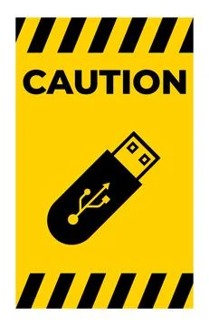 Do Not Use Flash Drive Symbol Sign Isolate On White Background,Vector Illustr Stock Illustration