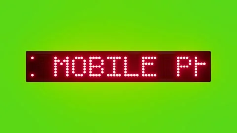 DO NOT USE MOBILE PHONE WHILE DRIVING Scrolling Red Dot Matrix LED Text Stock Footage 317364965