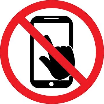 Do not use mobile phone icon sign. Stock Illustration