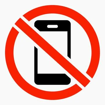 Do not use the telephone. Stock Illustration