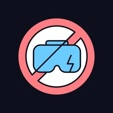 Do not use when broken RGB color manual label icon for dark theme Stock-Illustration