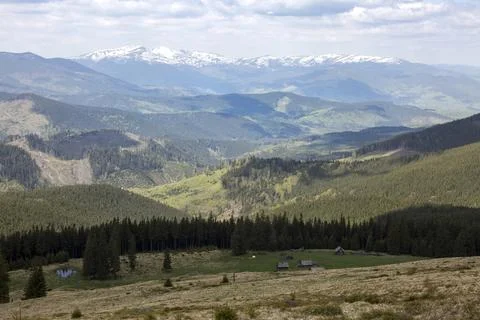 Do not view mountains from the scale of human thought. Stock Photos