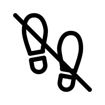 Do not walk or stand here line icon Stock Illustration