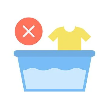 Do Not Wash icon vector image. Illustrazione stock