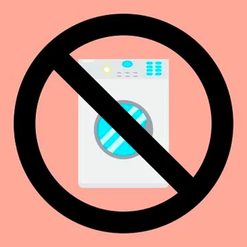 Do not wash in washing machine Stock Illustration