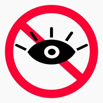 Do not watch icon. Not for viewing. Stock Illustration