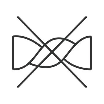 Do not wring or tumble dry laundry care icon in line design. Washing, clothes Stock Illustration
