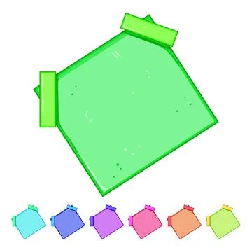 Do pinned paper notes cartoon vector graphic Stock Illustration
