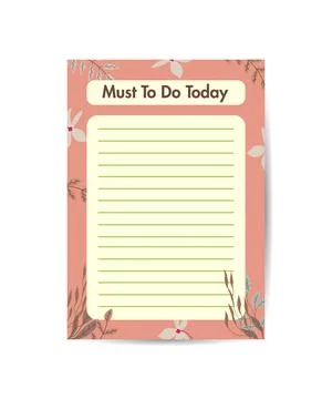 To do planner template Daily check list cozy autumn vibes Autumn trendy organ Stockillustratie