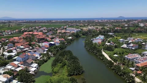 Do River ,Hoi An 4K Aerial footage. Видео 290488787