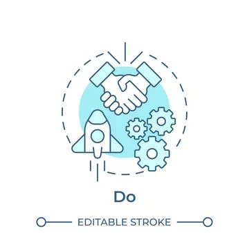 Do soft blue concept icon Stock Illustration