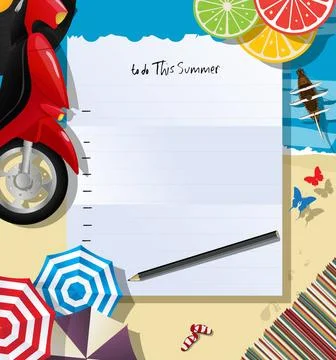 To do this summer To do this summer list collage Copyright: xZoonar.com/Ri... Foto stock