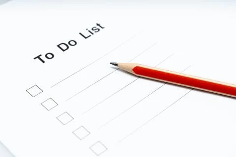  To-Do Table and Pencil Stock Photos