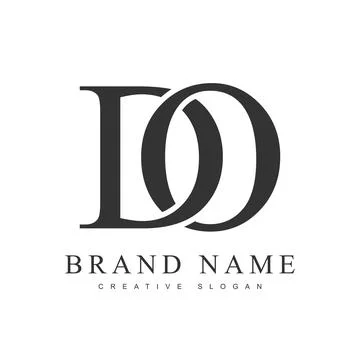 DO trendy logotype template. Initial letter d and o classic font style. Cre.. Stock Illustration