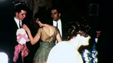 DO THE TWIST! People DANCE Prom Club Party 1960s Vintage Film Home Movie 3089 Stock Footage