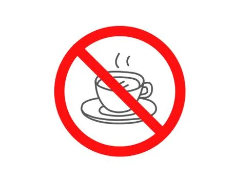 Do use hot drinks. Vector sign isolated on white Stock Illustration