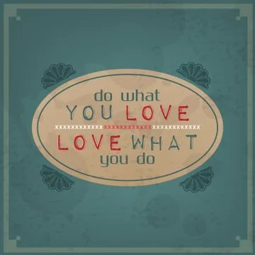Do what you love 스톡 일러스트