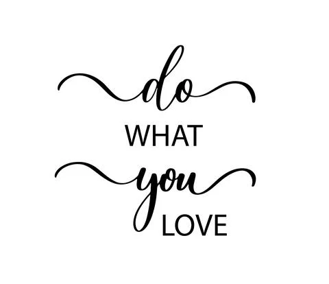 Do what you love. Vector brush calligraphy banner. Stock Illustration