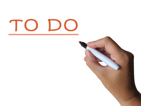 To do word shows aims tasks and get done Stock Illustration