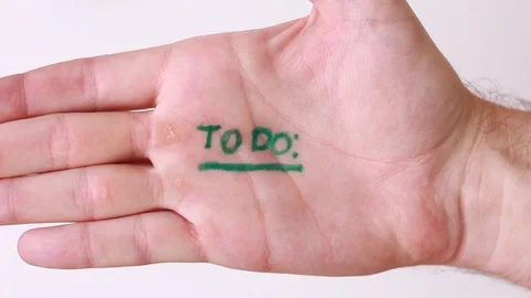 To Do written on palm Vídeo Stock 86055679