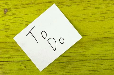 To do written on  sticky note Stock Photos