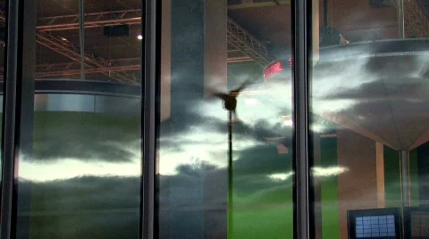 Do You Do Digital? Wind Turbine Plus LED Screens Stock Footage 235754