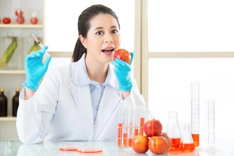 Do you have the courage to try genetic modification food 스톡 사진