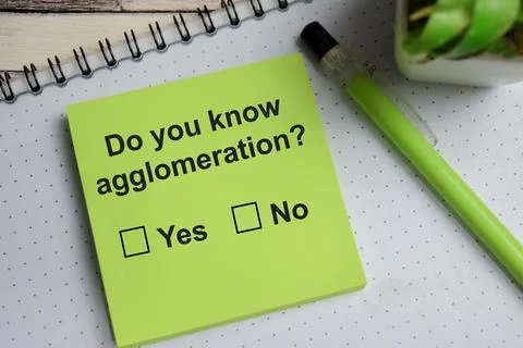 Do you know agglomeration write on sticky notes isolated on Wooden Table Stock Photos