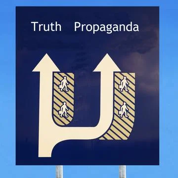 Do You Know the Difference Between Truth and Propaganda? Stock Illustration