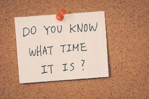 Do you know what time it is Stock Photos