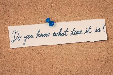 Do you know what time it is 스톡 사진
