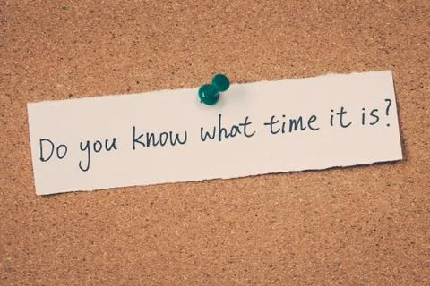 Do you know what time it is Stock Photos