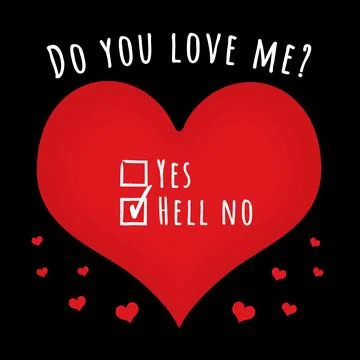 Do you love me - hell no Stock Illustration