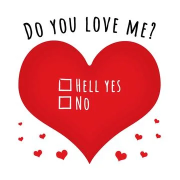 Do you love me hell yes Stock Illustration