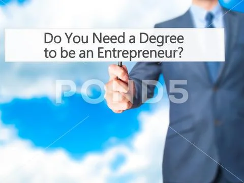 Do You Need a Degree to be an Entrepreneur ? - Businessman hand Stock Photos