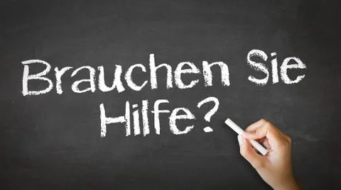 Do you need help (in german) Stock Illustration