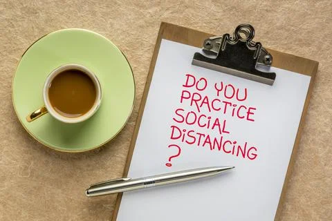 Do you practice social distancing? Foto stock