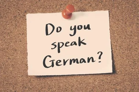 Do you speak German? Stock Illustration