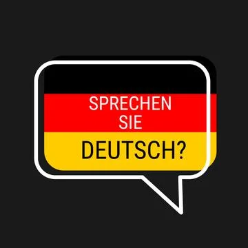 Do You Speak German speech bubble icon Stock Illustration