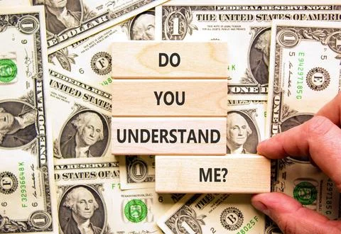 Do you understand me words symbol. Concept words Do you understand me on be.. Stock Photos